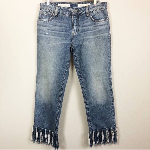 Anthropologie |  ‘Hyphen’ Crop Fringe Hem Jean - Picture 2 of 7